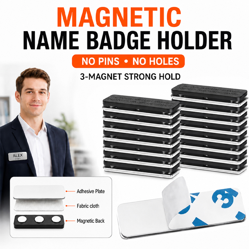 Office Xp - Magnetic Name Badge Holder 3 Neodymium