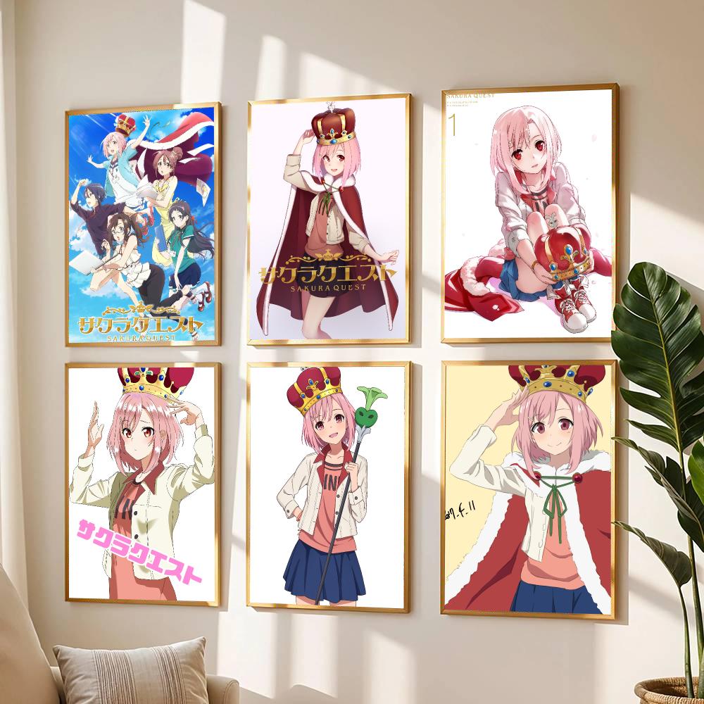 Office Quest - anime S-Sakura Quest-T Poster Modern Wall