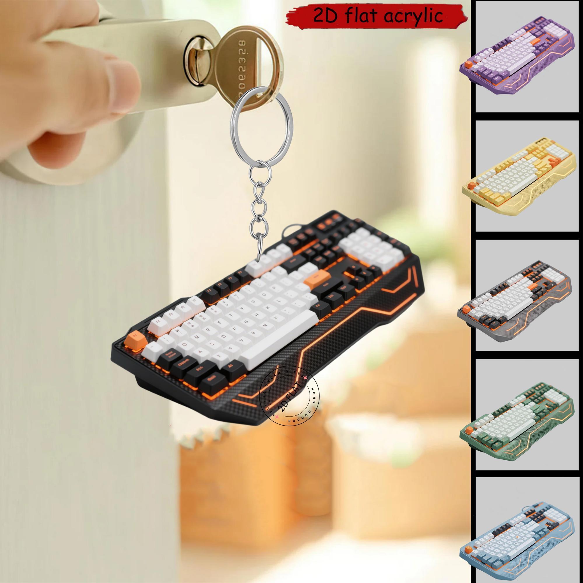 2D Keyboard Acrylic Keychain C - Office Tech Backpack recension och pris