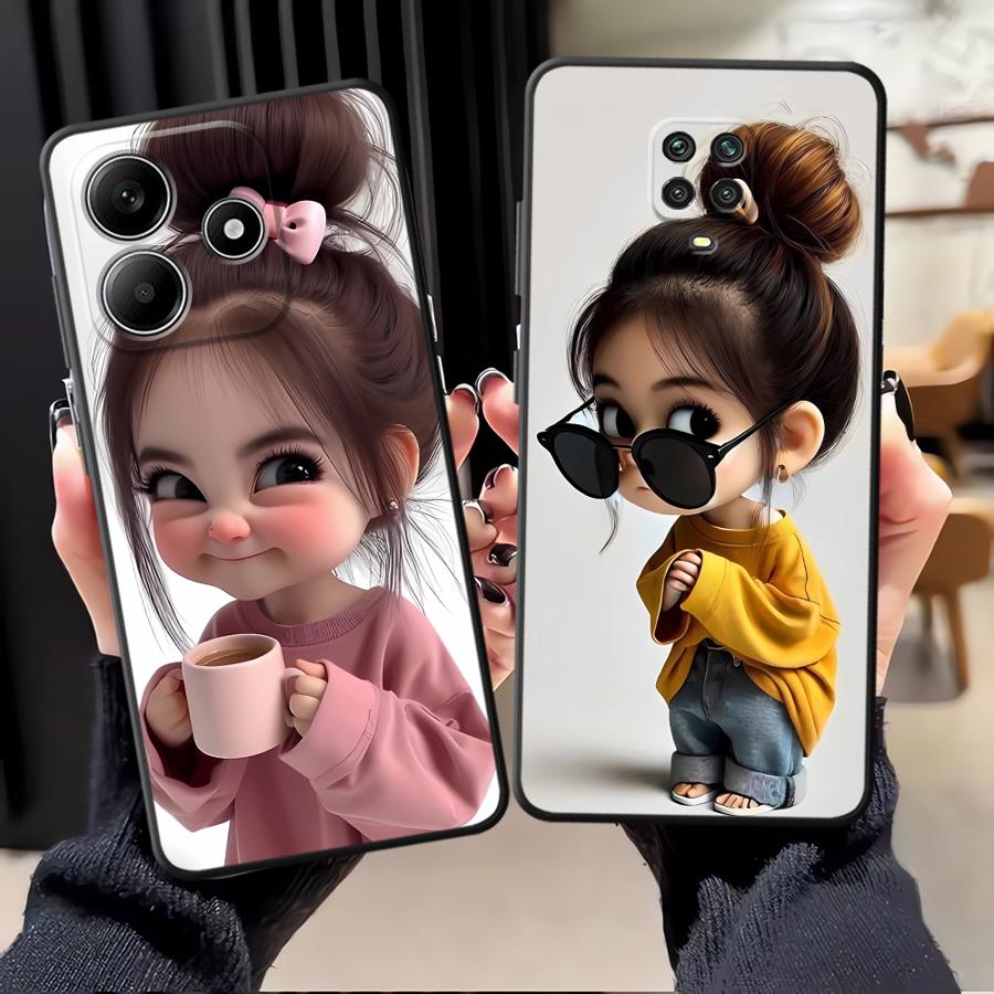 Cartoon Girl Pattern Funda Pho - Receipt Printer Thermal recension och pris